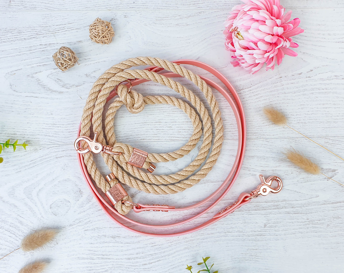 Laisse multiposition EOLE biothane - torsadée