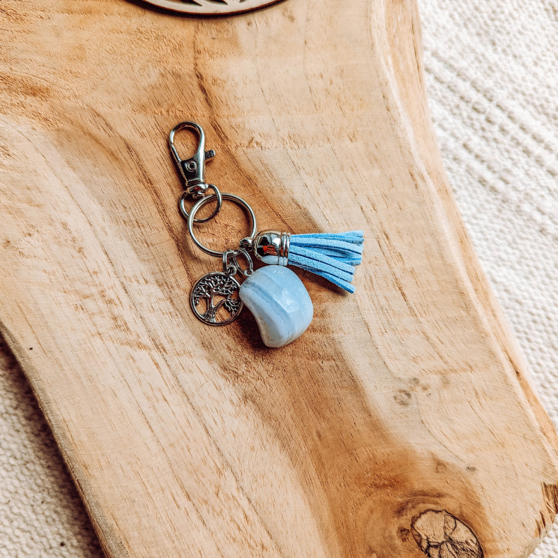 Pendentif en Calcédoine Bleue — Communication & sérénité