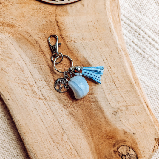 Pendentif en Calcédoine Bleue — Communication & sérénité