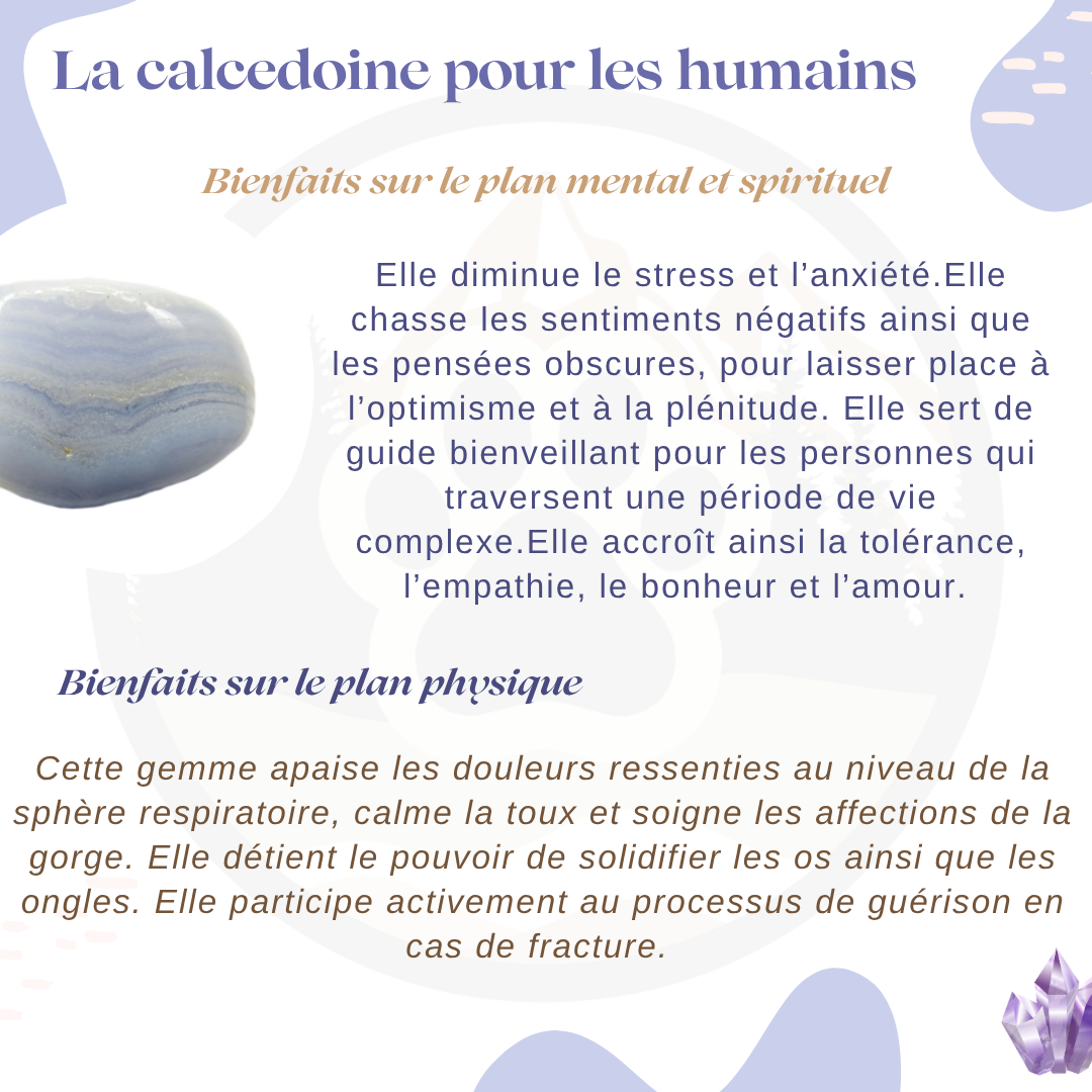 Pierre Calcédoine Bleue — Communication & sérénité