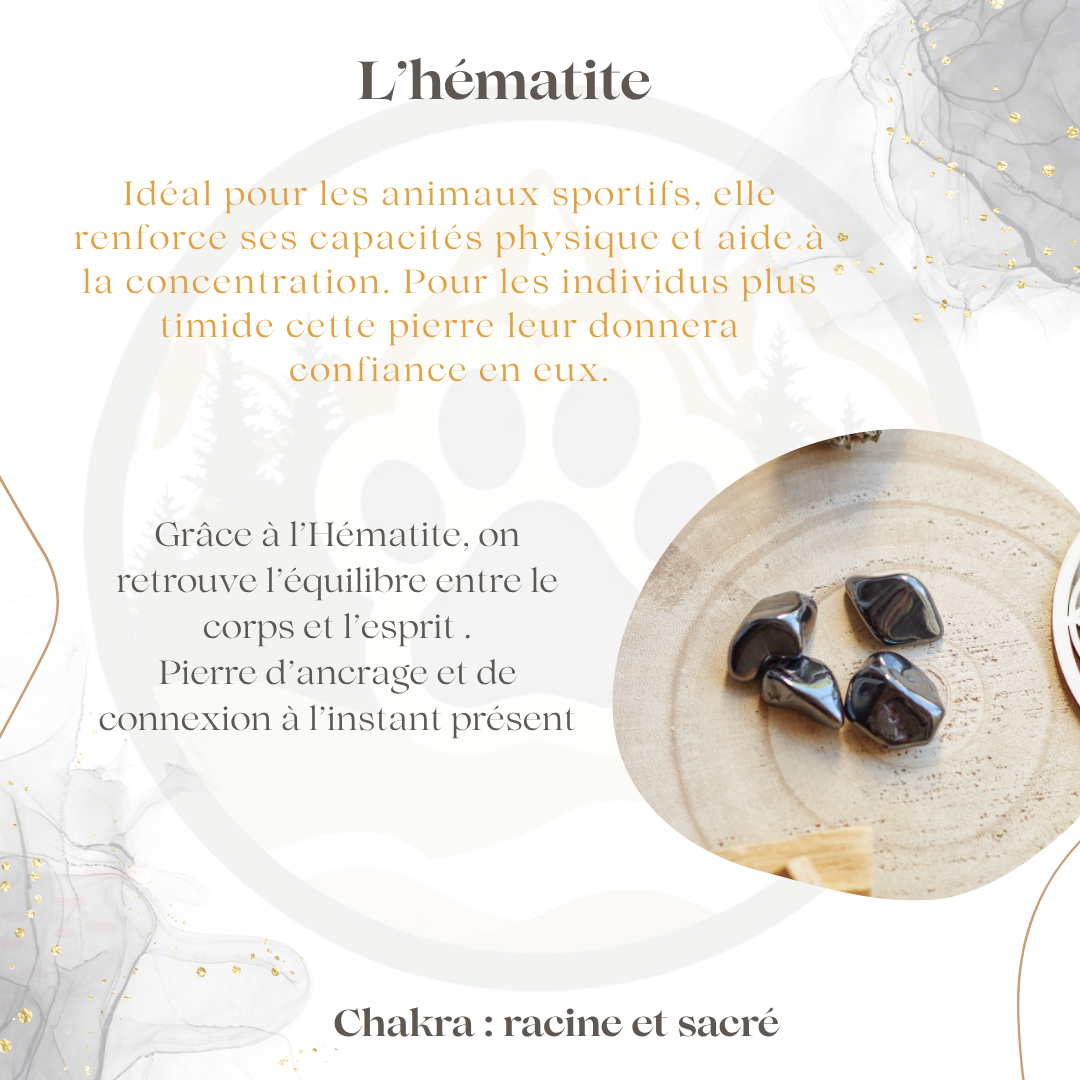 Pendentif en Hématite — Force & confiance