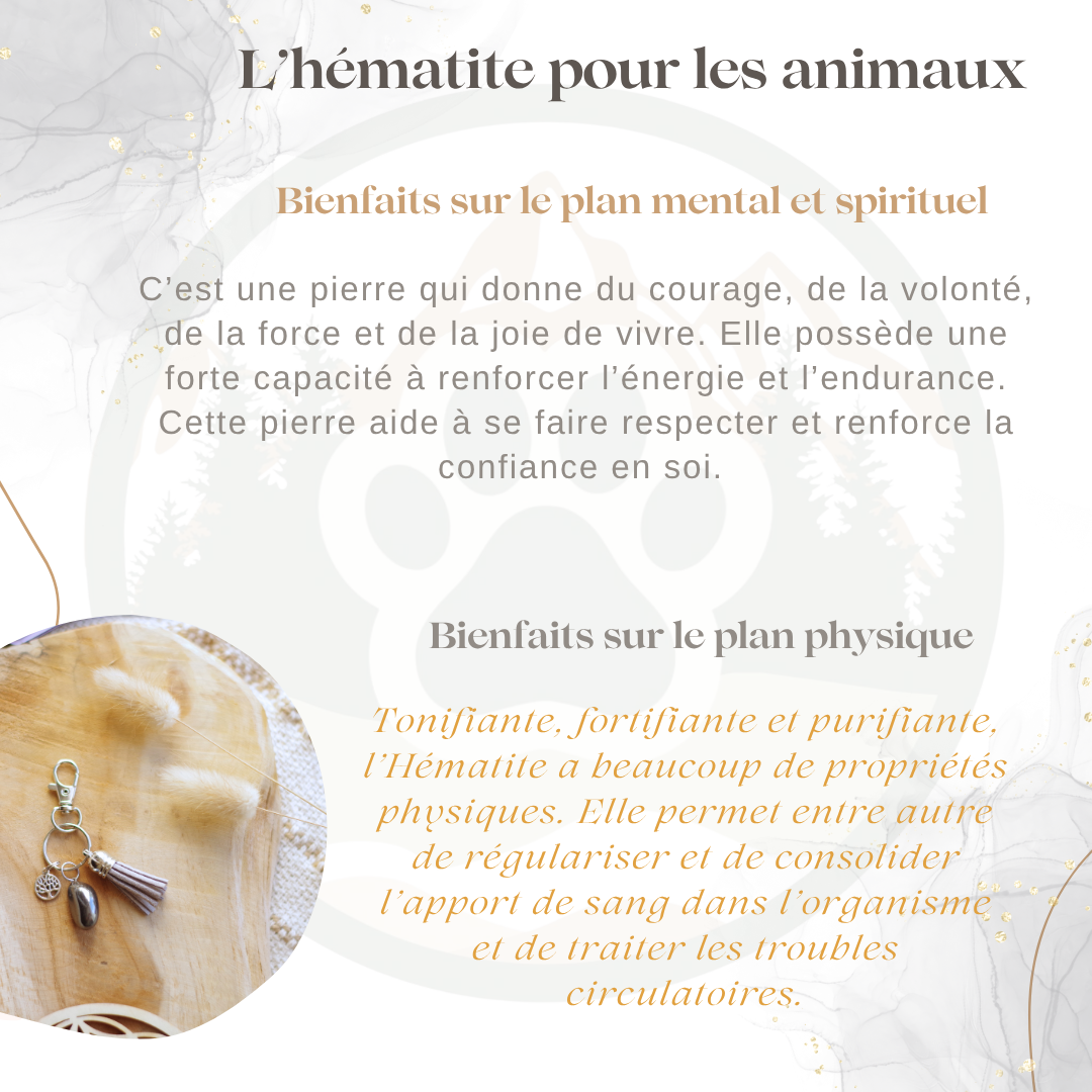 Pendentif en Hématite — Force & confiance