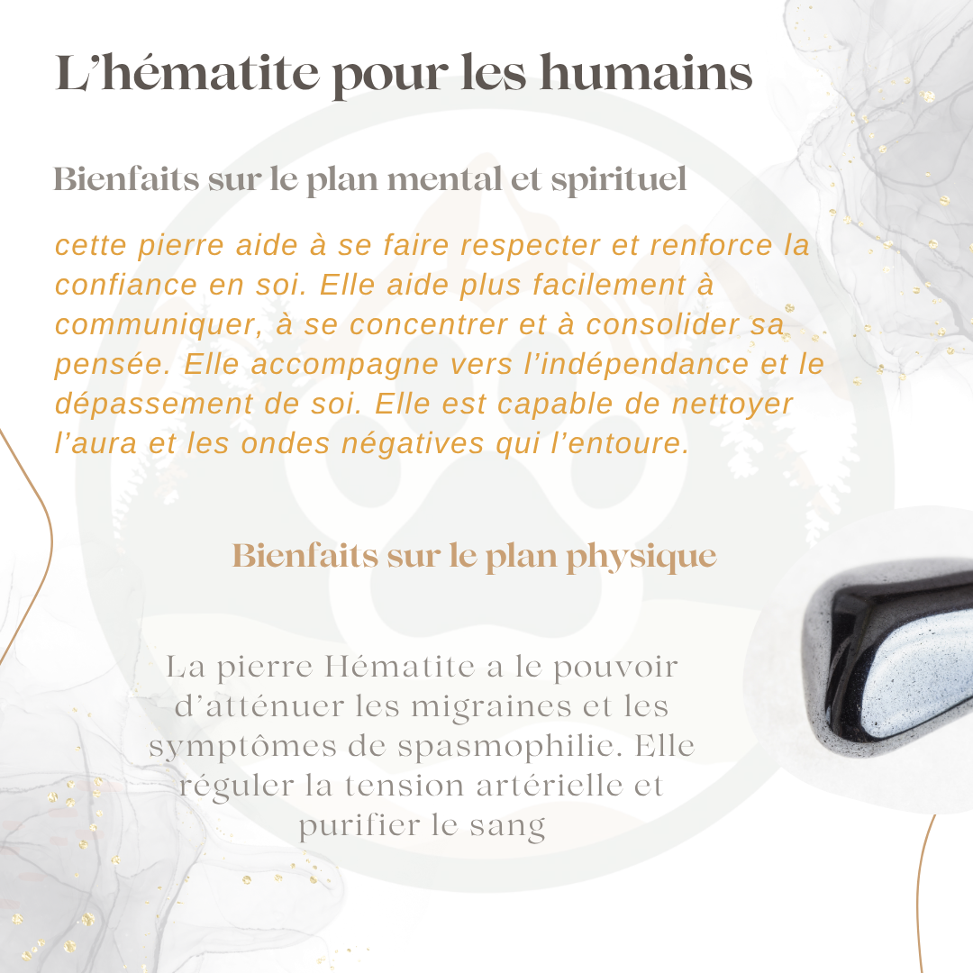 Pendentif en Hématite — Force & confiance