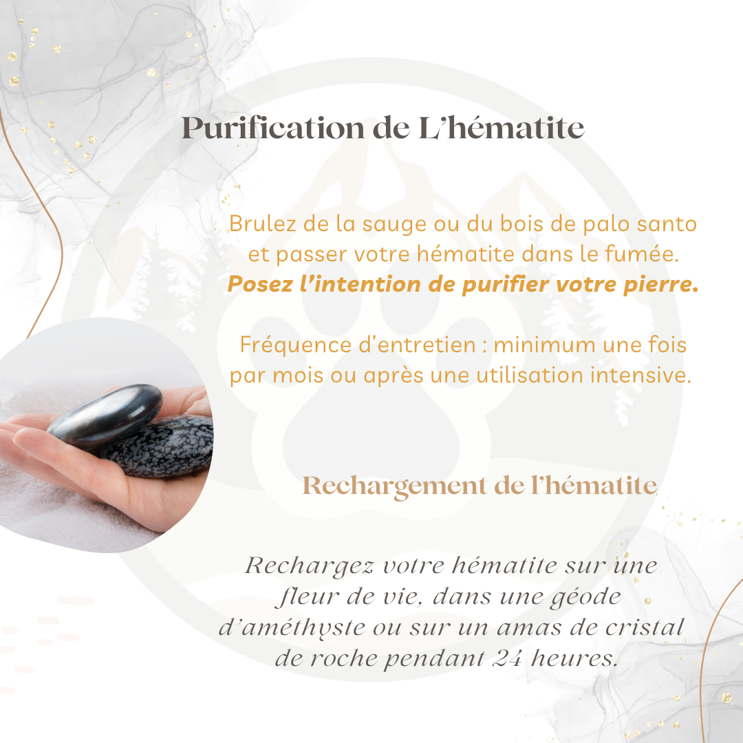 Pendentif en Hématite — Force & confiance