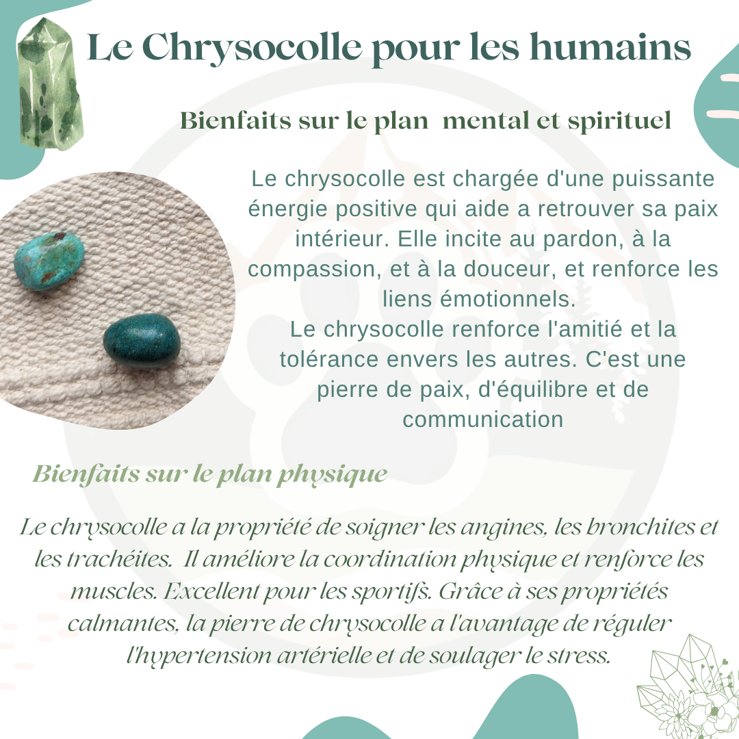 Pendentif en Chrysocolle — Harmonie & apaisement