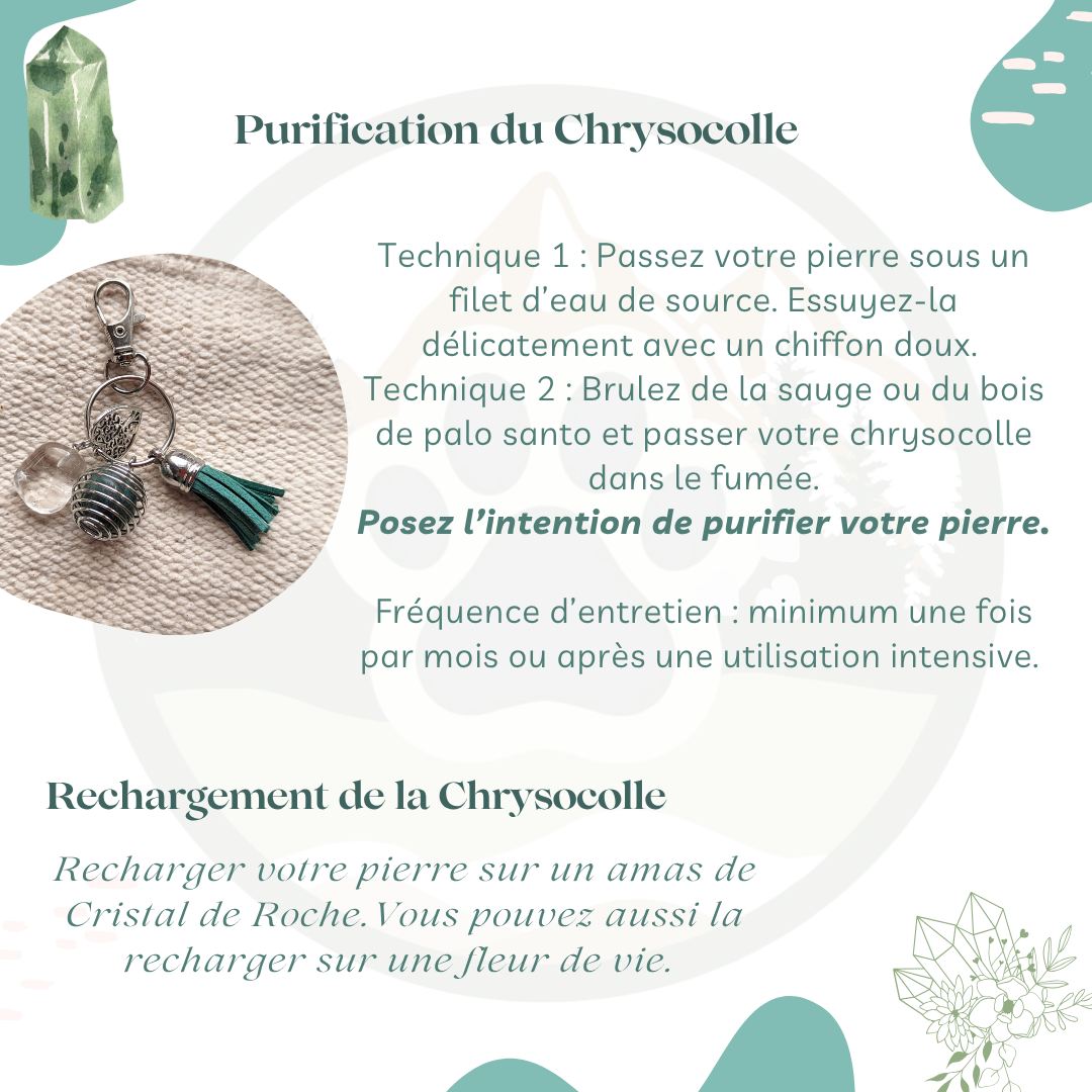 Pendentif en Chrysocolle — Harmonie & apaisement