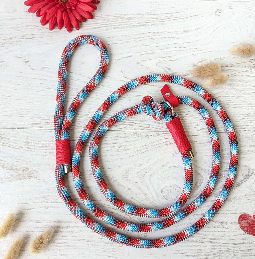 🪢 Laisse NOMADE en corde - système retriever