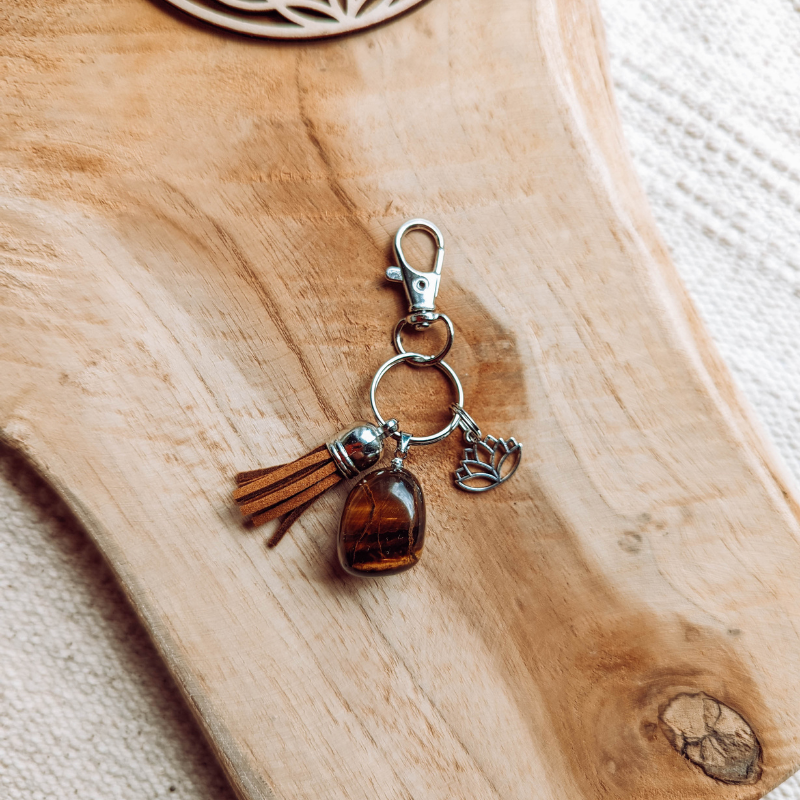 Pendentif en Oeil de Tigre — Courage & protection